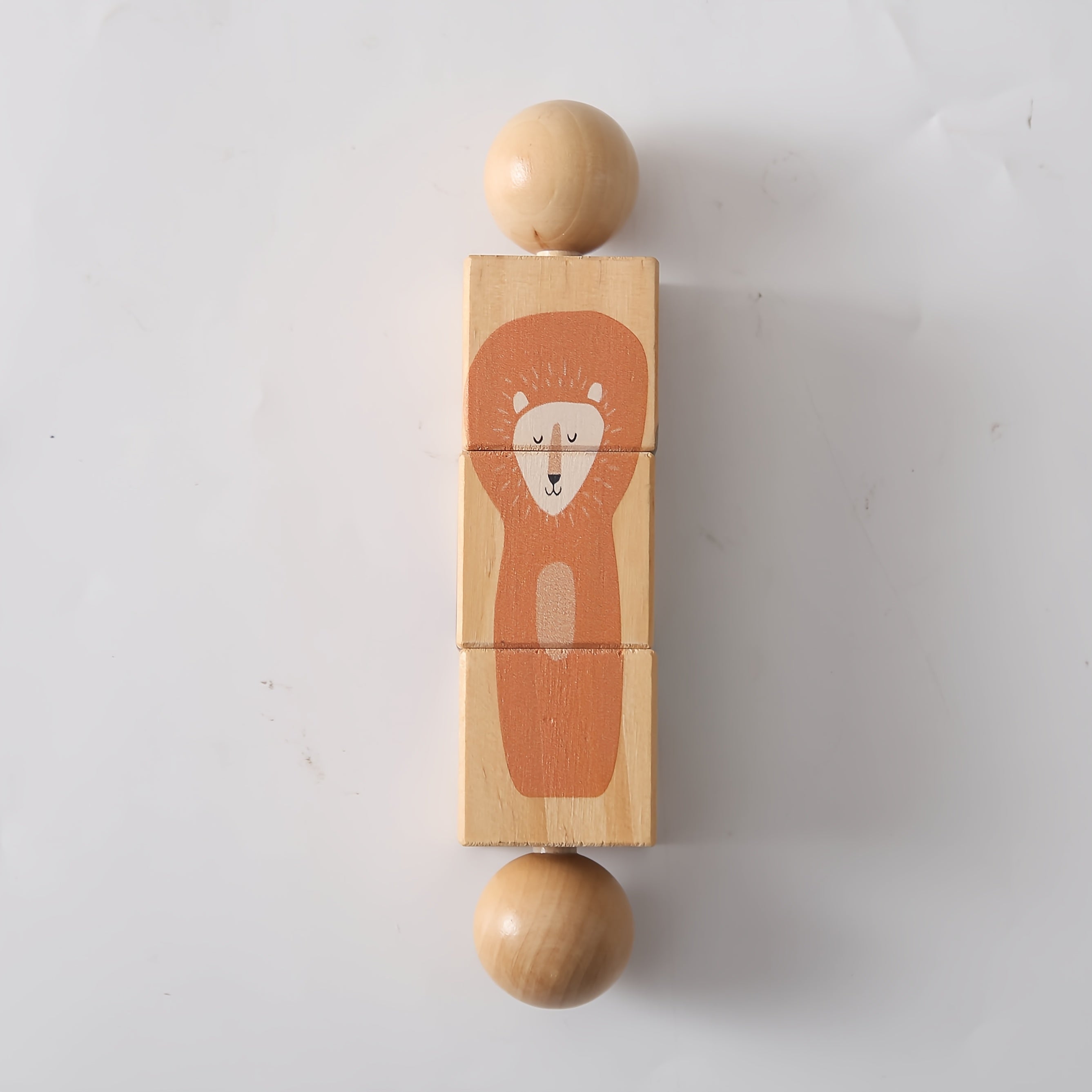 Houten Draaibare Dieren Puzzel | Educatief Speelgoed & Rammelaar voor Kinderen | Perfect als Kerstcadeau