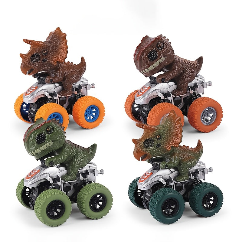 Dinosaurus Inertia Speelgoedauto | 360° Draaibare Stuntauto zonder Batterij – Stoer Cadeau voor Jongens