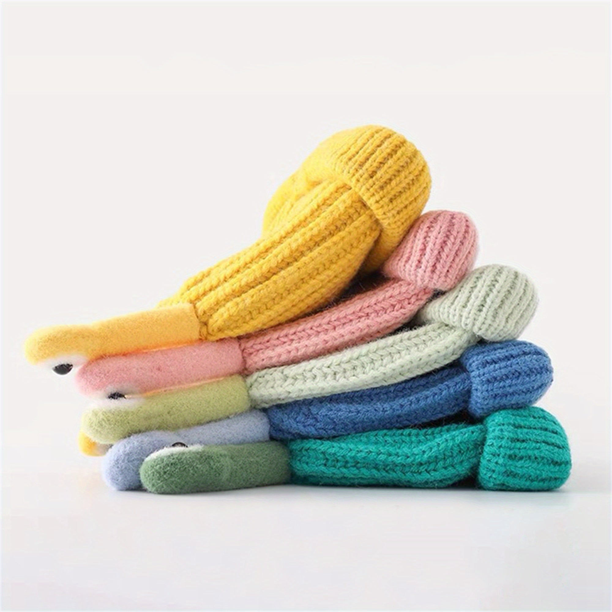 Grappige Muts met Slakkenoogjes voor Baby en Peuter - Warme Gebreide Beanie voor Kinderen 0-3 Jaar Jongens en Meisjes - Accessoire Hiver Bébé