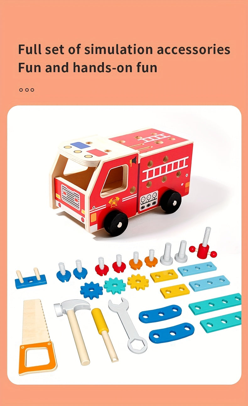 Houten gereedschapsbox|DIY schroef- & moerspeelgoed voor kinderen