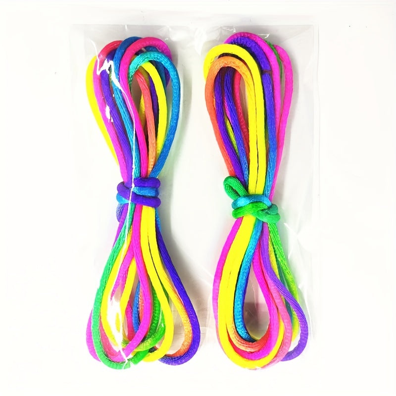 Educatief Regenboog Touw Speelgoed | Vinger Spel & Wetenschappelijk Spel | Leuk voor Kinderen & Volwassenen (2-Pack)