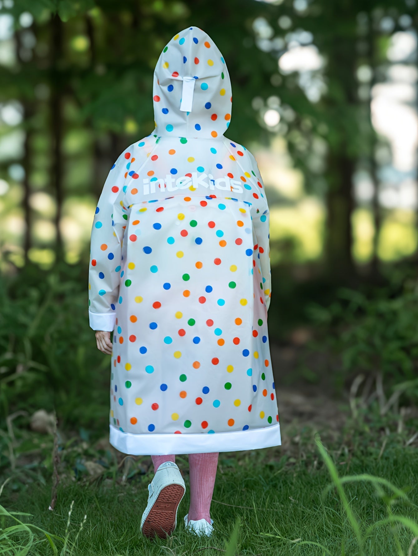 Regenjas met stippen kinderen | Poncho met capuchon