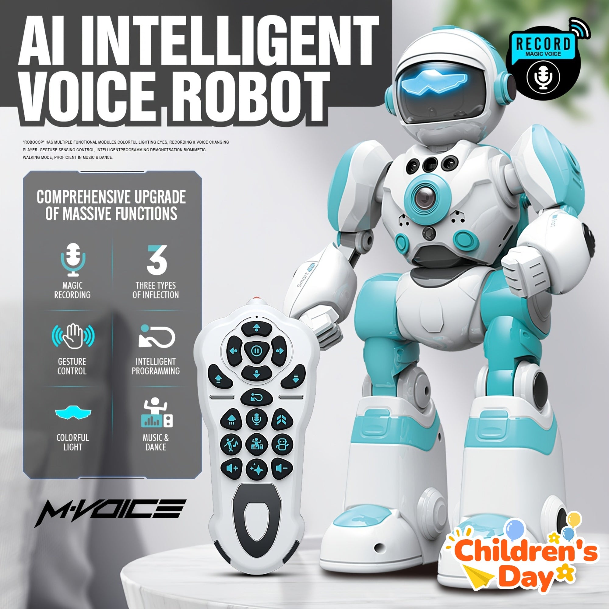 Oplaadbare RC Robot | Muziek + LED | Cadeau voor Kinderen 3–8 Jaar