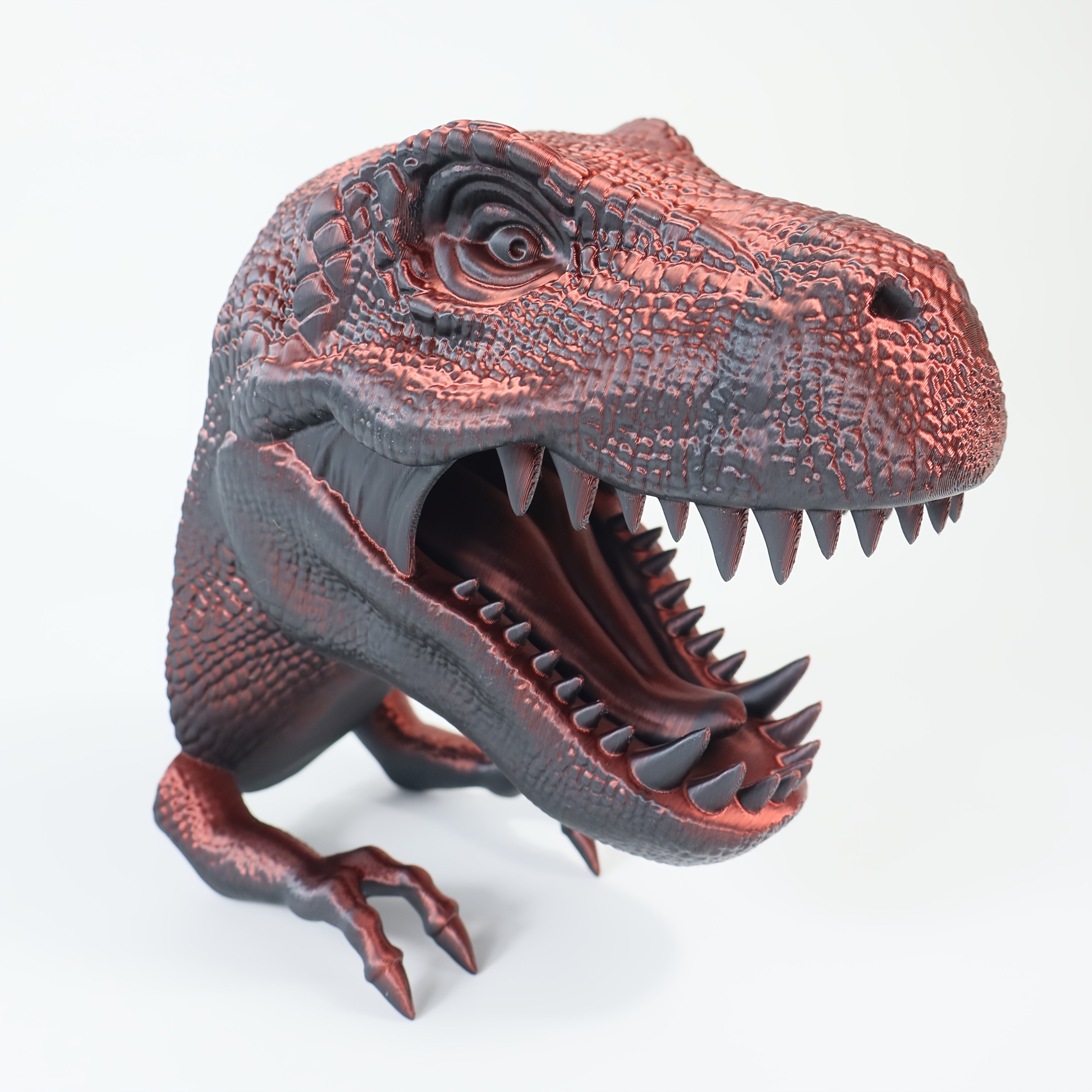 Stoere 3D Geprinte T-Rex Muurdecoratie voor Jongens en Mannen - Roze Dinosaurus Kunstwerk voor Kinderkamer, Kantoor of als Cadeau voor Vaderdag en Halloween