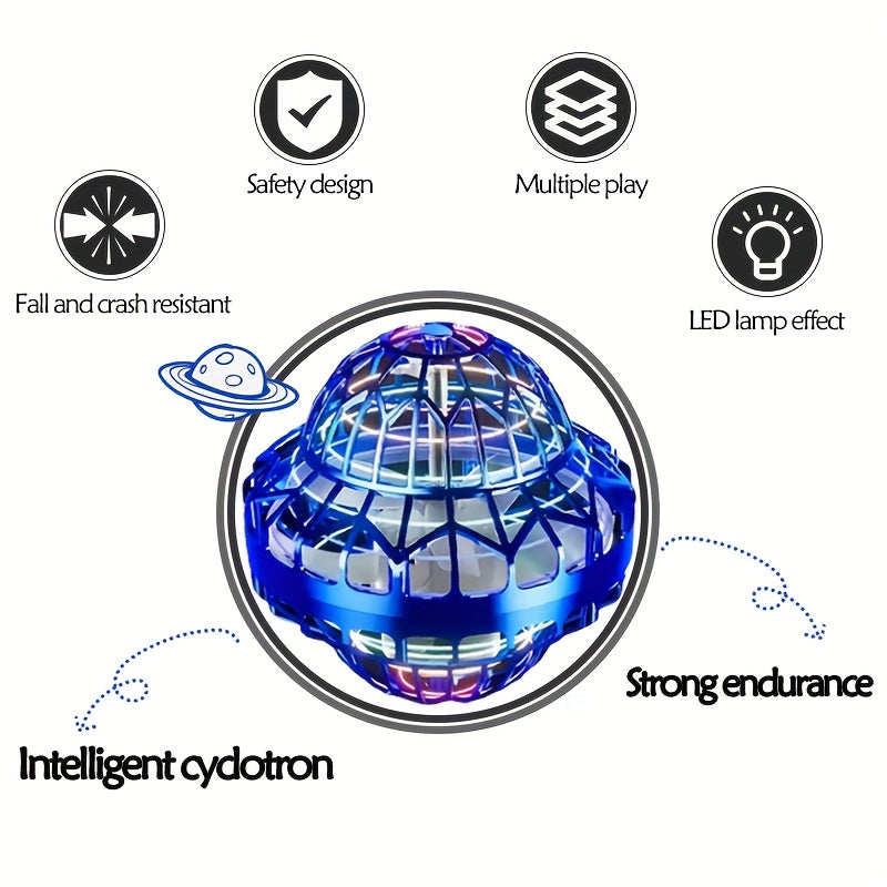 UFO Boomerang Flying Ball met LED Licht – Handgestuurde Zweefbal voor Kinderen | Indoor & Outdoor Magisch Speelgoed vanaf 6 Jaar, Draaien, Terugkomen & Zweven