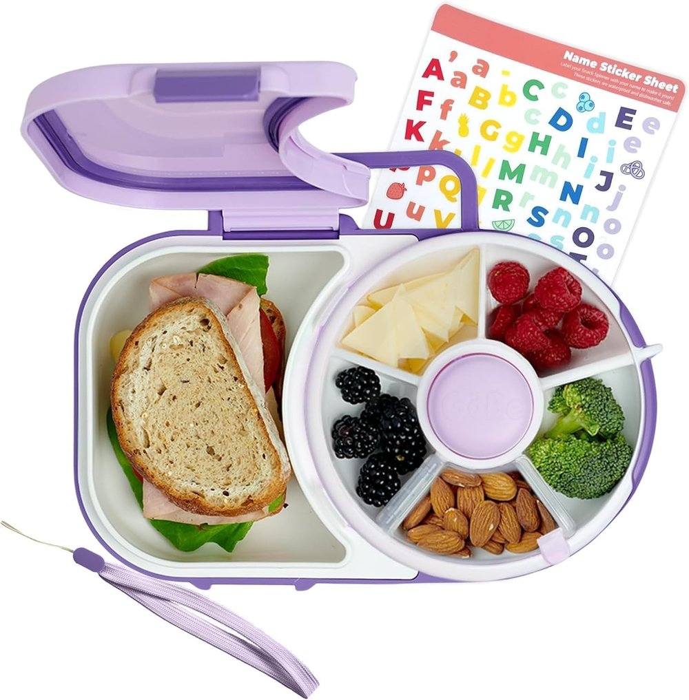 Kinder Lunchbox met Snack Spinner | 2-in-1 Bento Lunchcontainer voor School