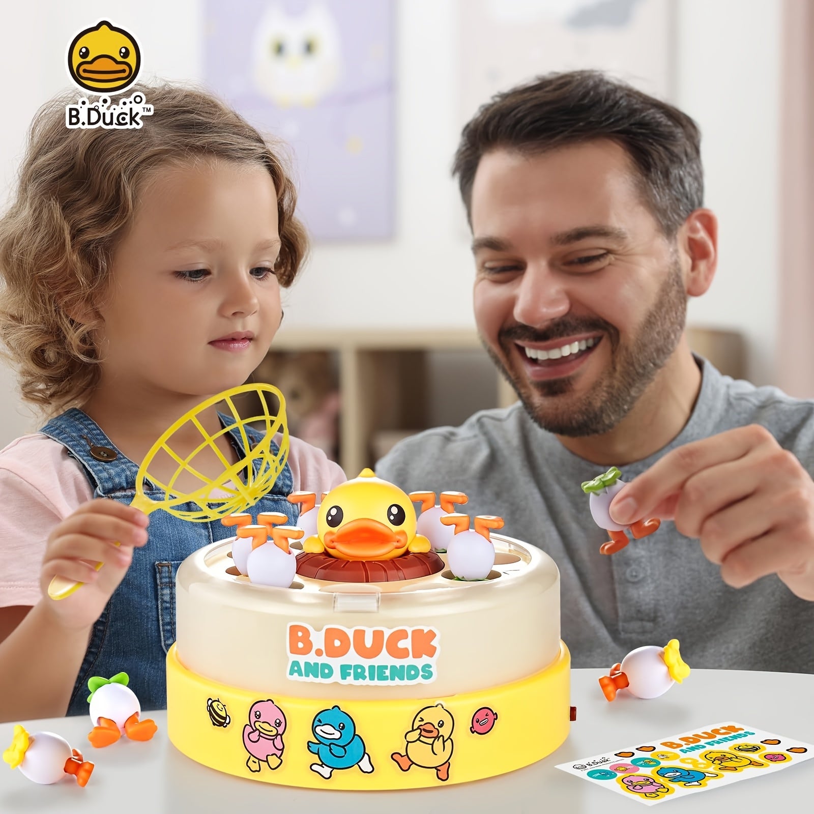 B.Duck Muzikaal Eendenspel | Interactief Vangspel met Licht & Geluid | Cadeau voor Kinderen 4-12 Jaar