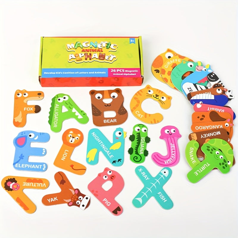 Magnetische Woordpuzzel | Educatief Spel met Dierenletters, Ideaal Cadeau