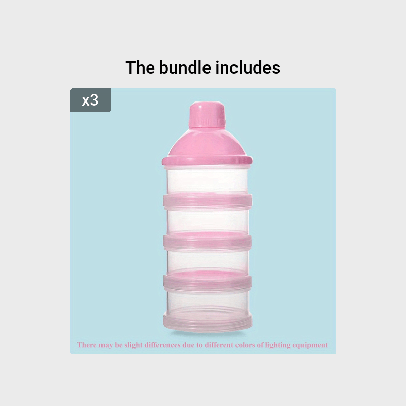 Draagbare Melkpoederdispenser | 4 Lagen Melkpoeder Container Snack Organizer voor Babyvoeding en Reizen