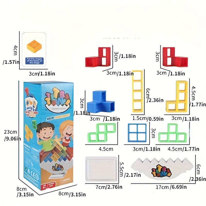 Uitdagend Balans Stapelspel voor Kinderen en Volwassenen - Gezelschapsspel met Bouwblokken voor het Hele Gezin - Strategiespel voor Jongens, Meisjes en Vriendengroepen