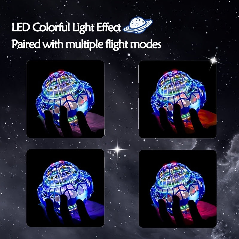 UFO Boomerang Flying Ball met LED Licht – Handgestuurde Zweefbal voor Kinderen | Indoor & Outdoor Magisch Speelgoed vanaf 6 Jaar, Draaien, Terugkomen & Zweven