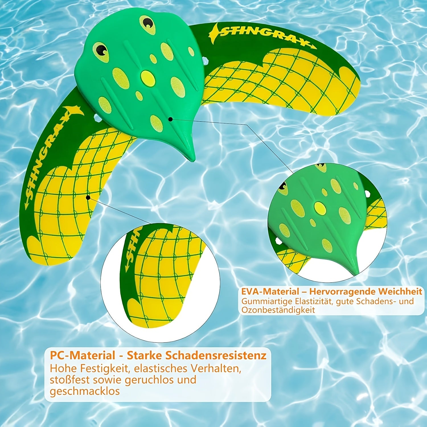 2 Stuks Wateraangedreven Rog Zwemspeelgoed | Duik- en Strandset voor Kinderen