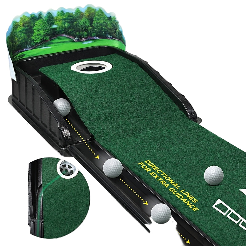Golf Oefenmat met Automatische Balterugvoer – Duurzame Indoor & Outdoor Puttingmat