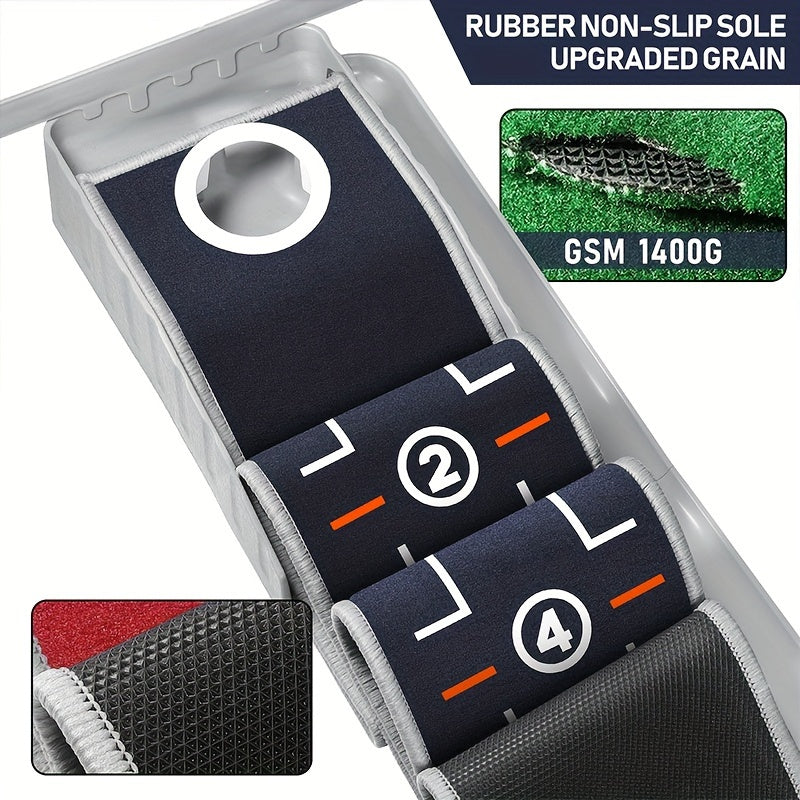 Mini Golf Putting Mat |  Compacte Mat met Balterugkeer, Indoor/Outdoor Golf Accessoire