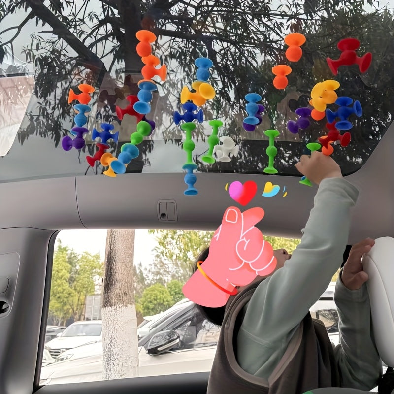 40-delige zuignap bouwset|Kleurrijk sensorisch speelgoed zonder batterijen