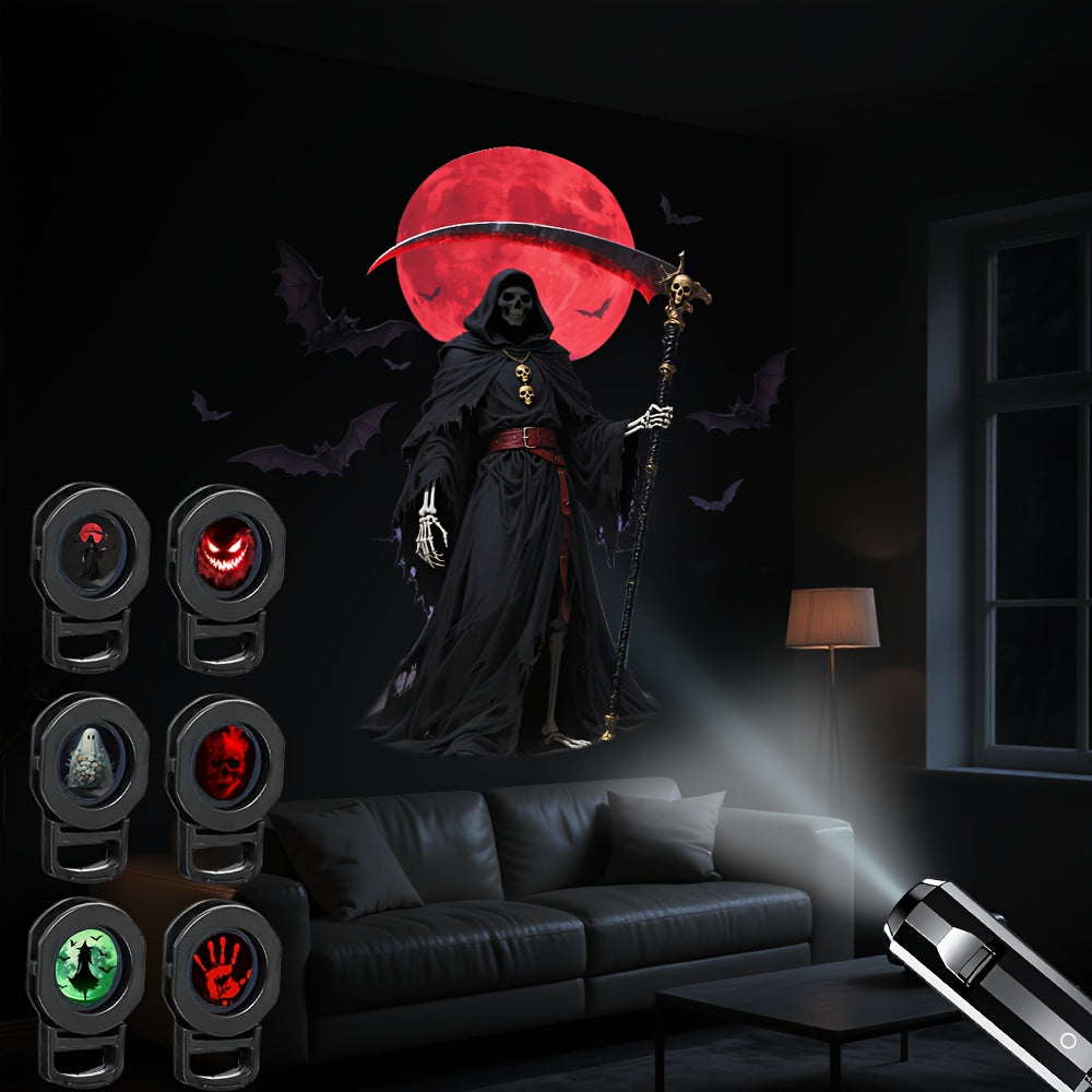 Halloween LED projectielamp - draagbare USB lamp, binnen & buiten decoratie