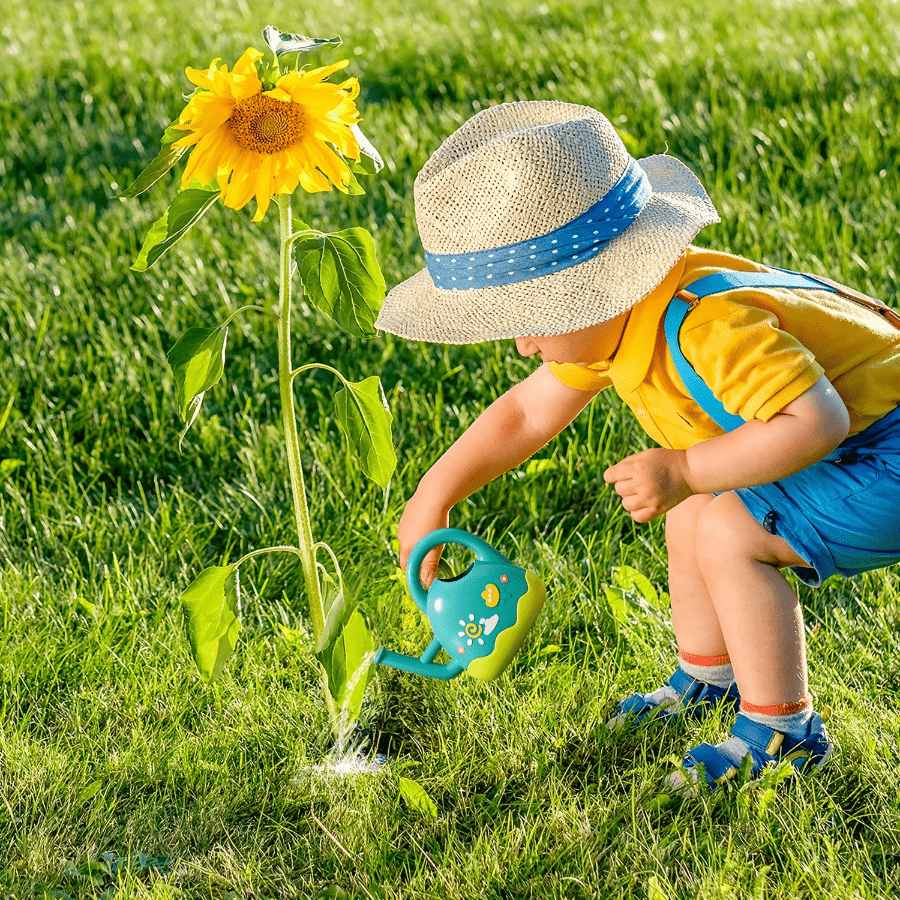 Zonnebloem Irrigatie Emmer Badspeelgoed | Automatische Sproeier | Veilig & Leuk | Zonder Elektriciteit