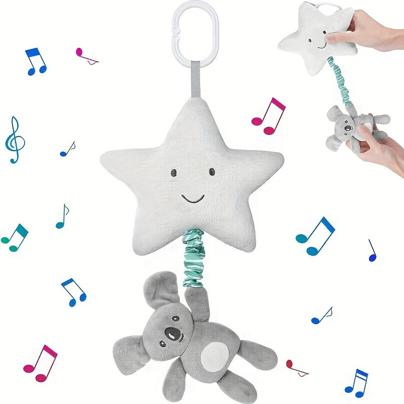 Zachte Pluche Pentagram Muziek Speelgoed voor Baby's | Hangend Bed- en Kinderwagen Speelgoed, Geschikt voor 0-3 Jaar, Gemaakt van Polyestervezel