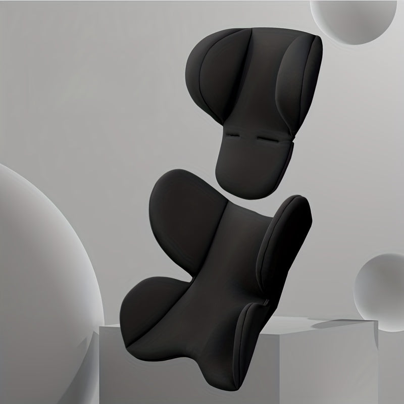 Kinderwagen Zitkussen | Verstevigd Nek- en Taille Ondersteuningskussen met Verwijderbare Twee Segmenten voor Draagmand Kinderwagen