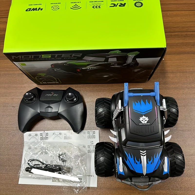 2.4GHz RC SUV Off-Road Auto | Amphibisch | USB Oplaadbaar | Zwart | 900mAh