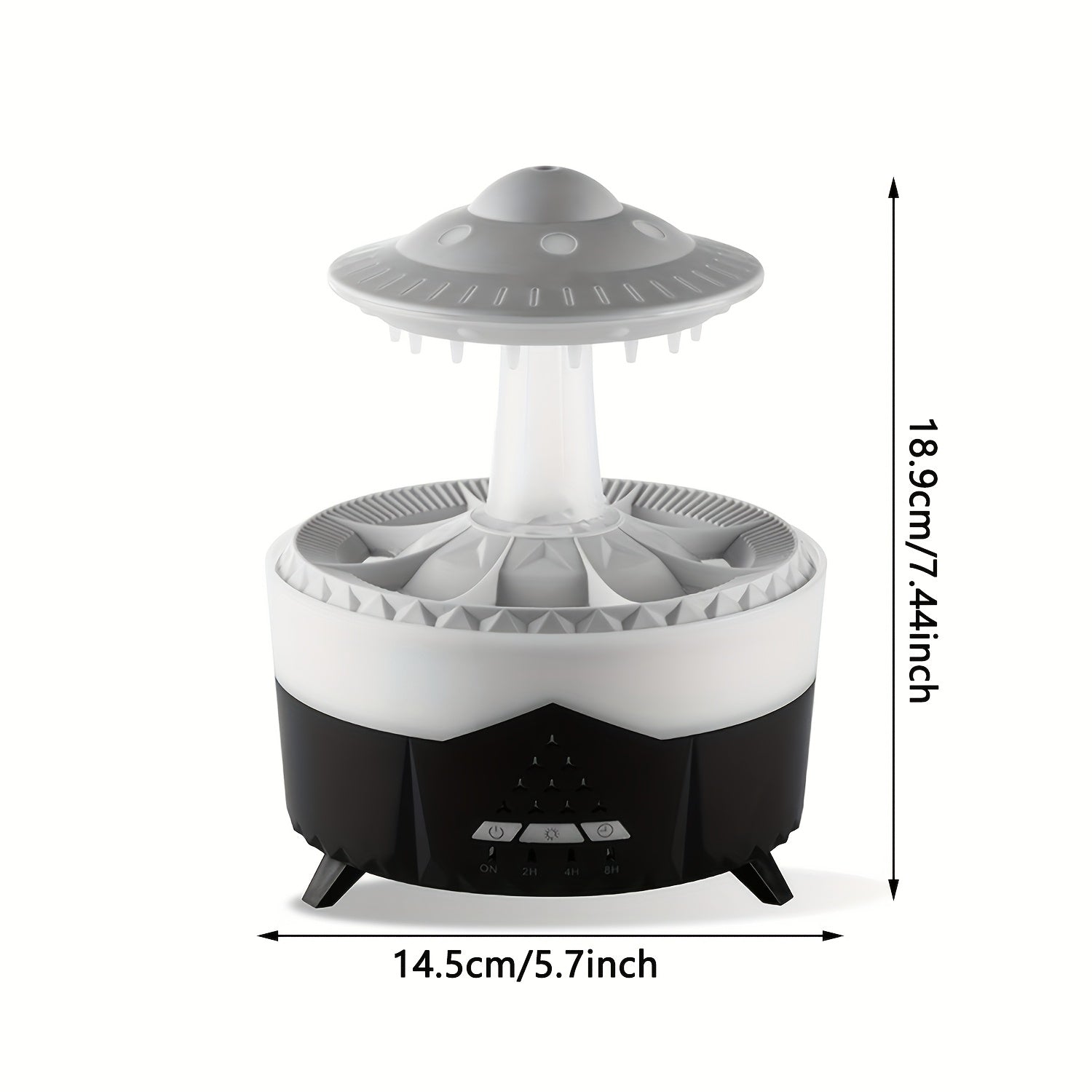Ultrasonic Humidifier | Geurcompatibel, met Nachtlampje Afstandsbediening