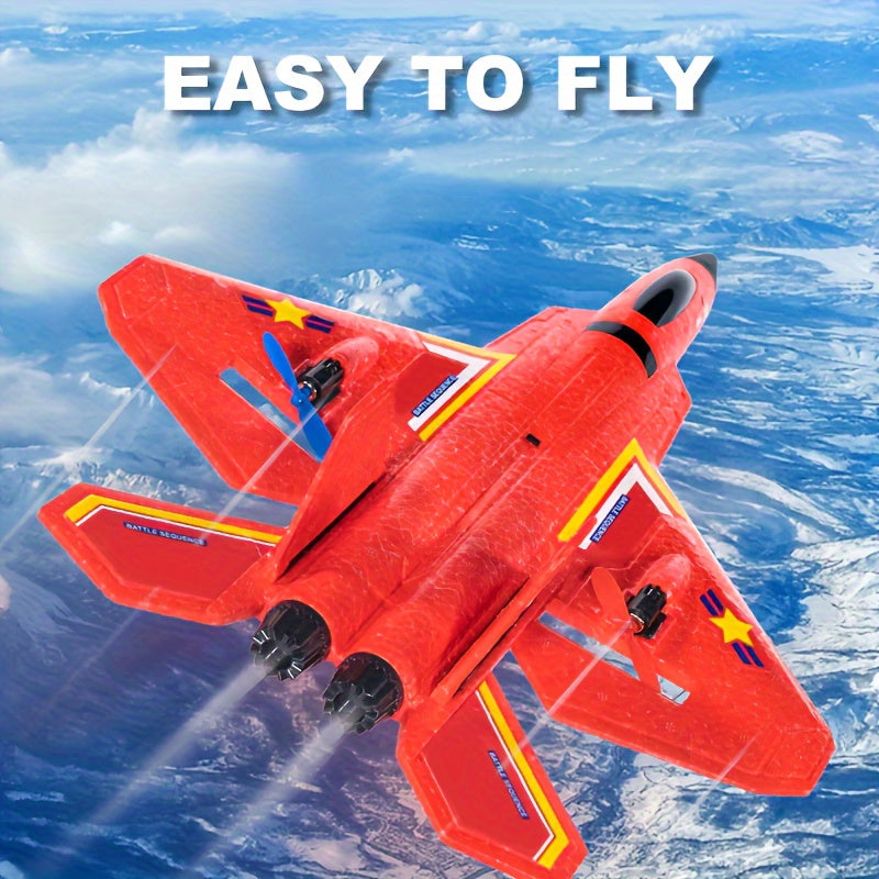 RC Gevechtsvliegtuig F22, 2.4G 2.5-Kanaals Lucht, Zee & Land, LED Lichten, 6-Assige Gyroscoop, EPP Materiaal, Leuk Vliegtuig Speelgoed voor Kinderen & Volwassenen
