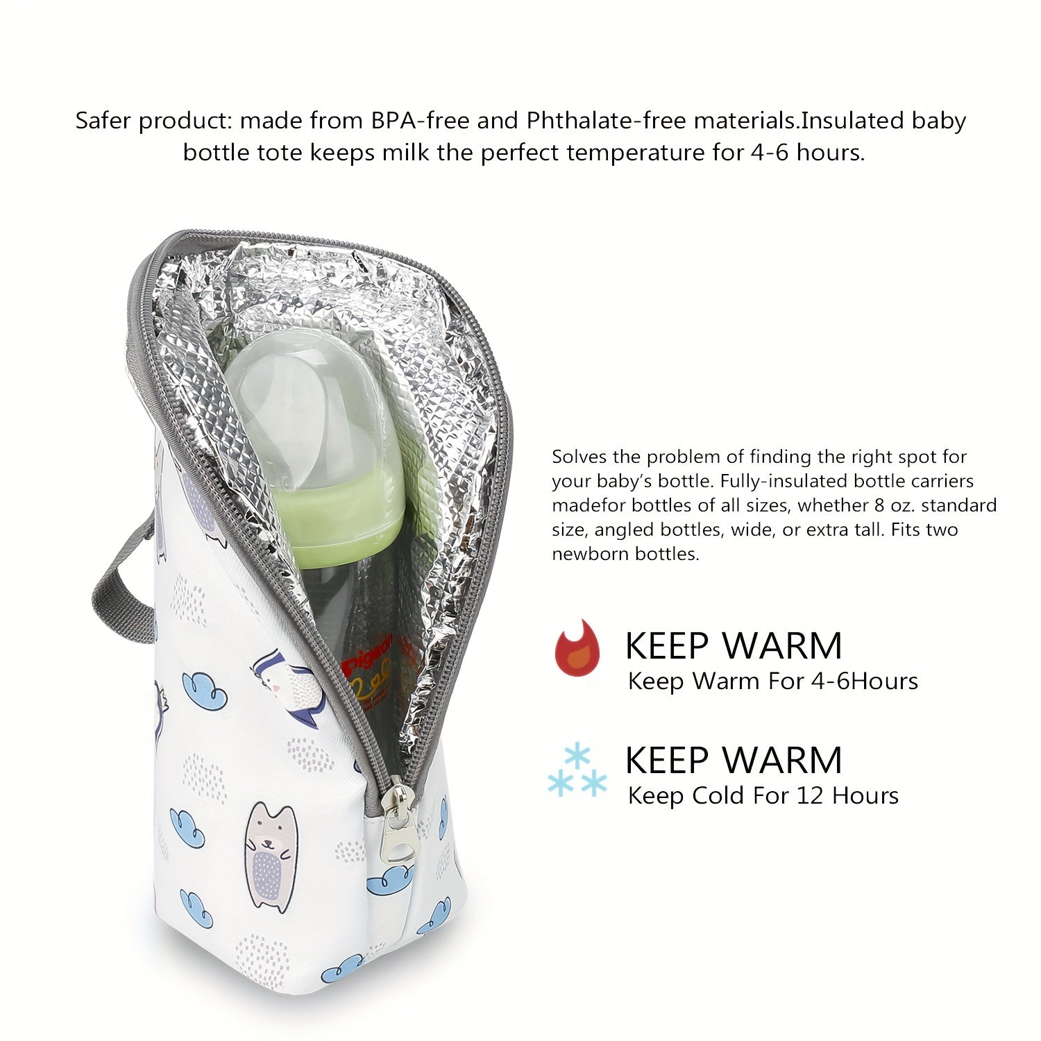 All-Terrain Geïsoleerde Mama Reistas | Compacte Tas met Soepel Rollende Wieltjes