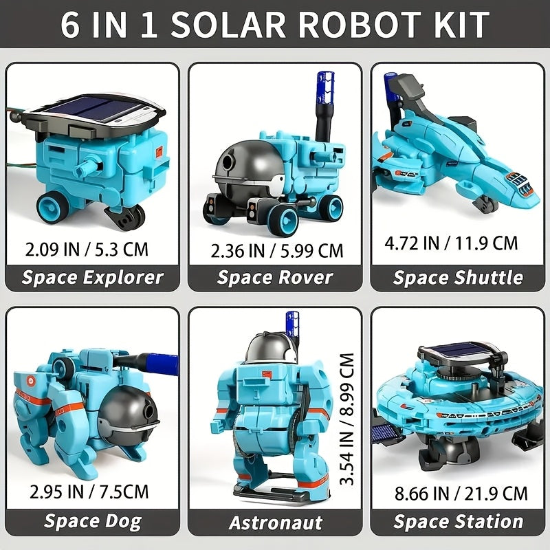 6-in-1 Zonne-Energie Robot Kit – Educatief STEM Speelgoed voor 8-13 Jaar