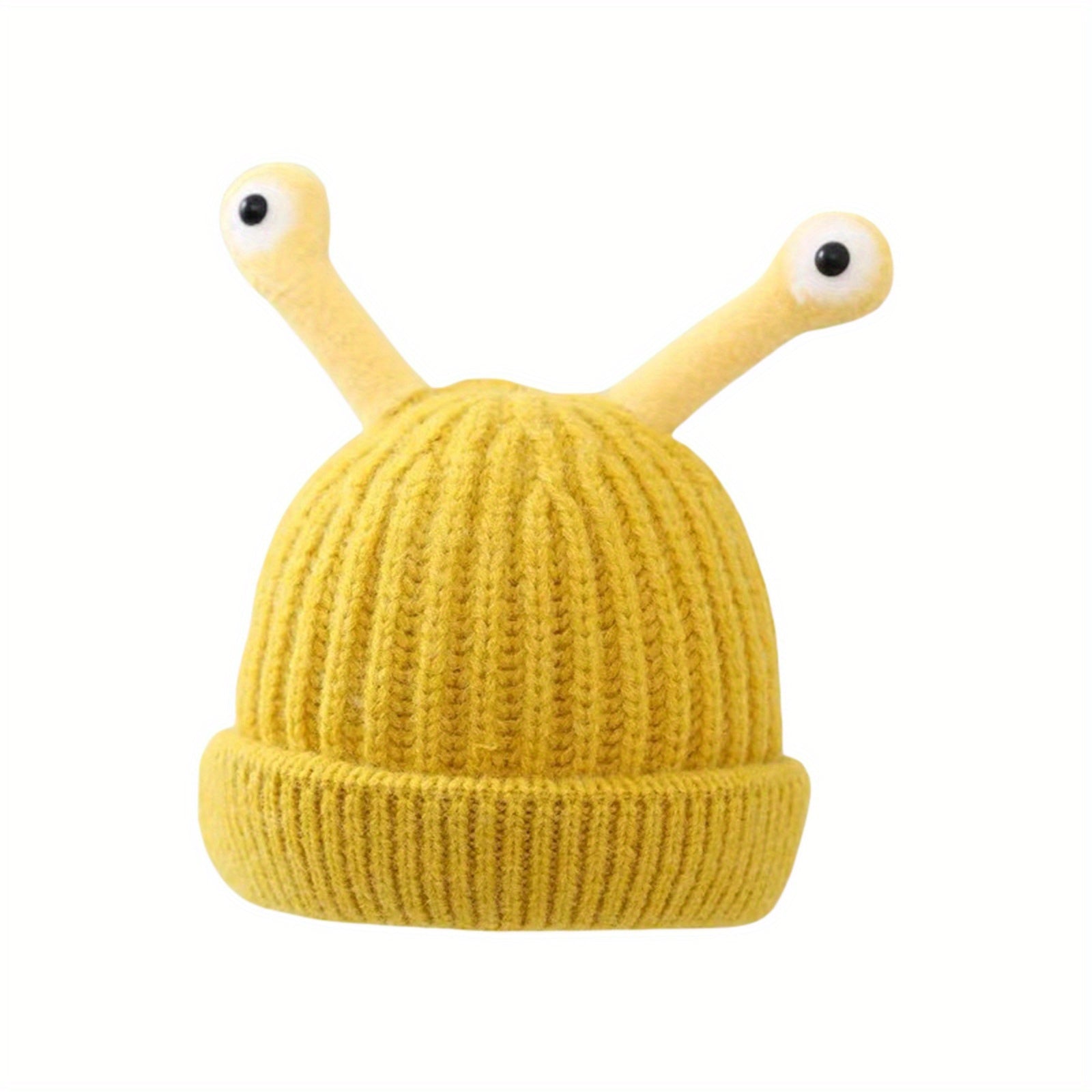 Grappige Muts met Slakkenoogjes voor Baby en Peuter - Warme Gebreide Beanie voor Kinderen 0-3 Jaar Jongens en Meisjes - Accessoire Hiver Bébé