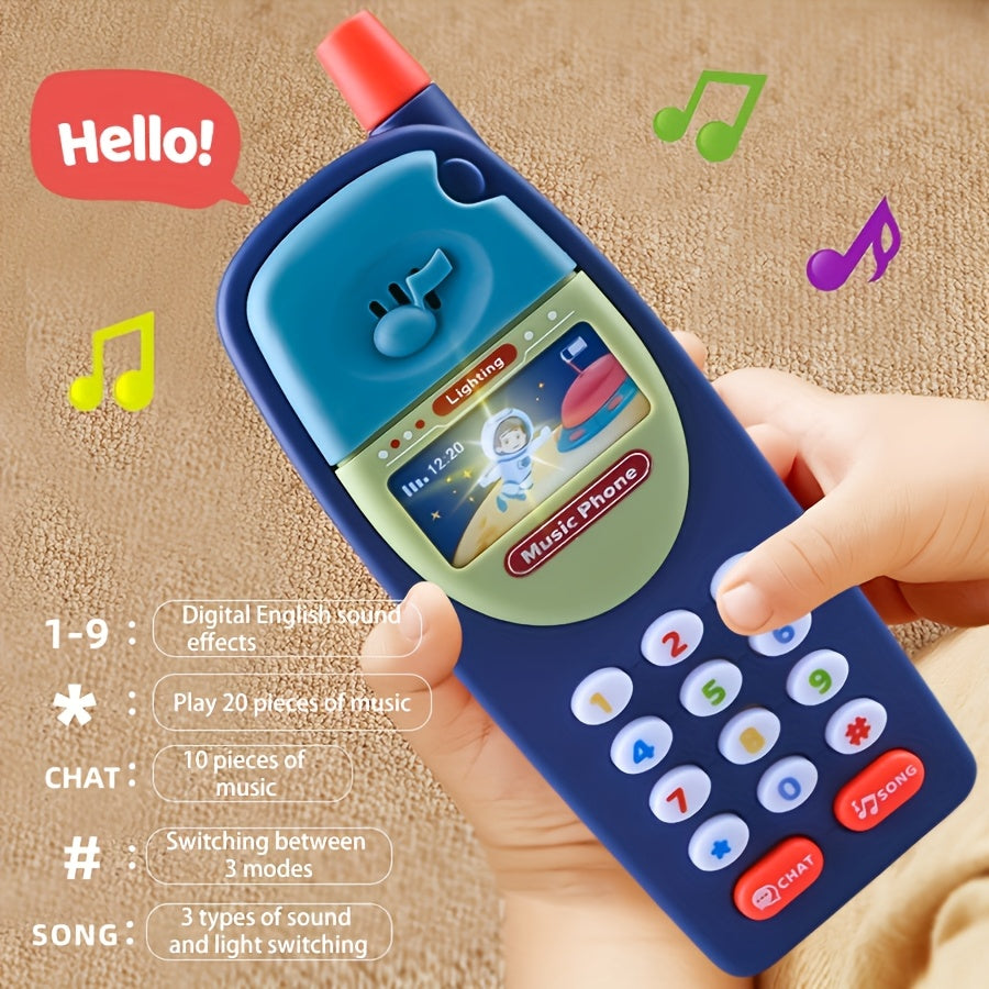 Educatieve Speelgoedtelefoon voor Kinderen van 1-6 Jaar - Interactief Leerspeelgoed met Muziek, Letters en Cijfers voor Baby, Peuter en Kleuter - Cadeau voor Jongens en Meisjes