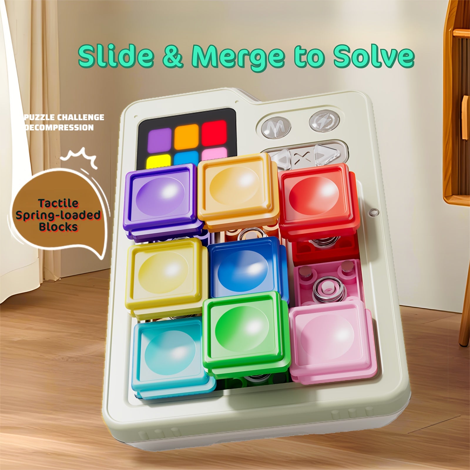 Puzzle Coulissant Électronique "Smart Klotski" pour Enfants 6 Ans et Plus - Jeu Cérébral Interactif avec Niveaux de Difficulté Progressifs