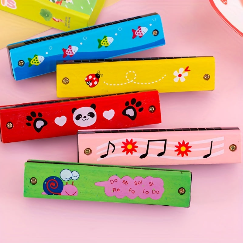 1x Mondharmonica Speelgoed | 16-Gaats Muziekinstrument voor Kinderen & Beginners (Willekeurige Kleur)