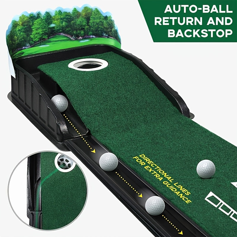 Golf Oefenmat met Automatische Balterugvoer – Duurzame Indoor & Outdoor Puttingmat