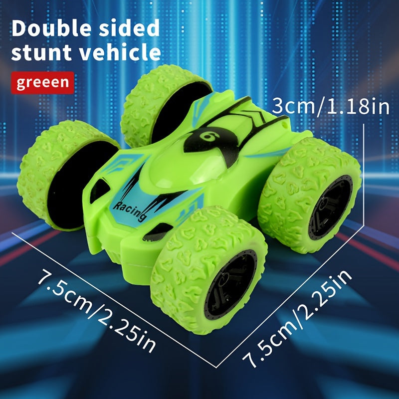 Dubbelzijdige Inertia Stunt Auto | Mini Offroad Speelgoedauto, Duurzaam & Educatief