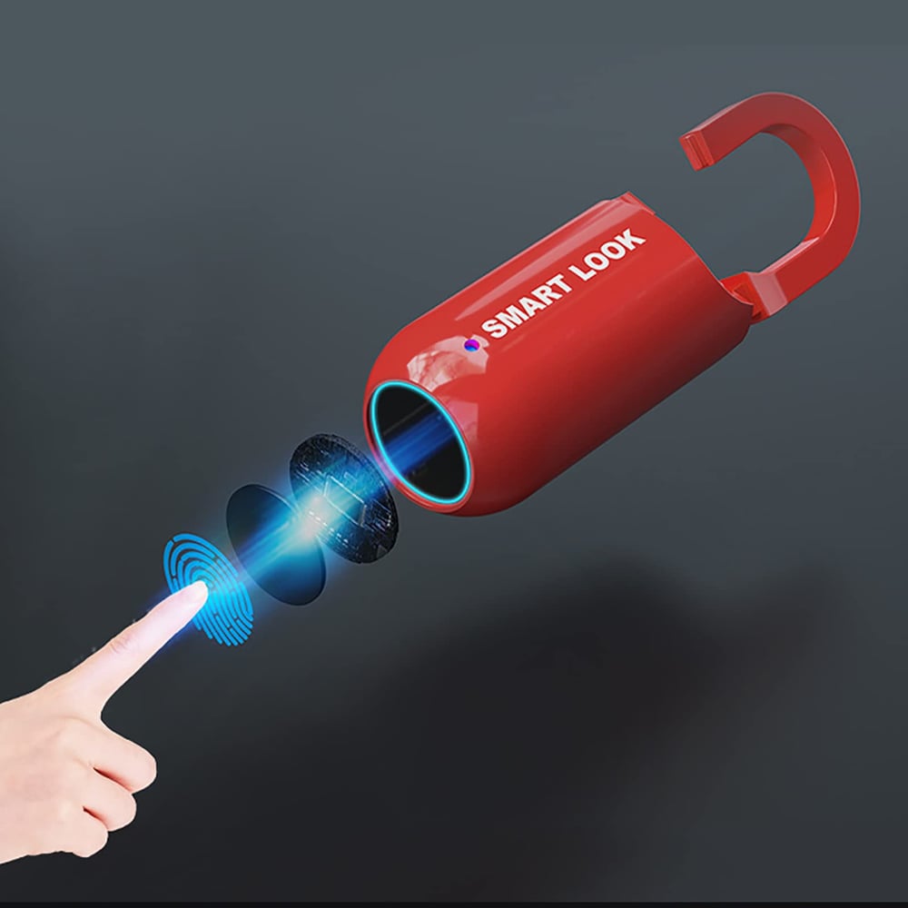 Vingerafdrukslot | Slim veiligheidshangslot Vingerafdrukidentificatie om te ontgrendelen