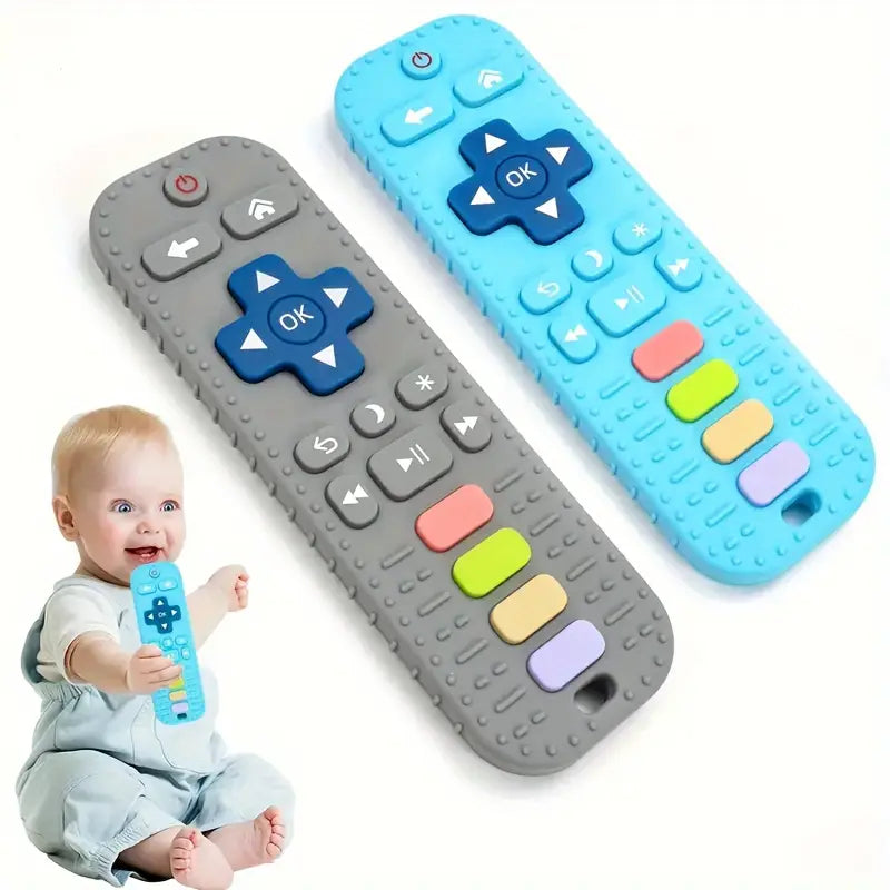 BPA-vrije Siliconen Baby Bijtring | Remote Control Vorm voor Teething, Perfect voor 6-12 Maanden