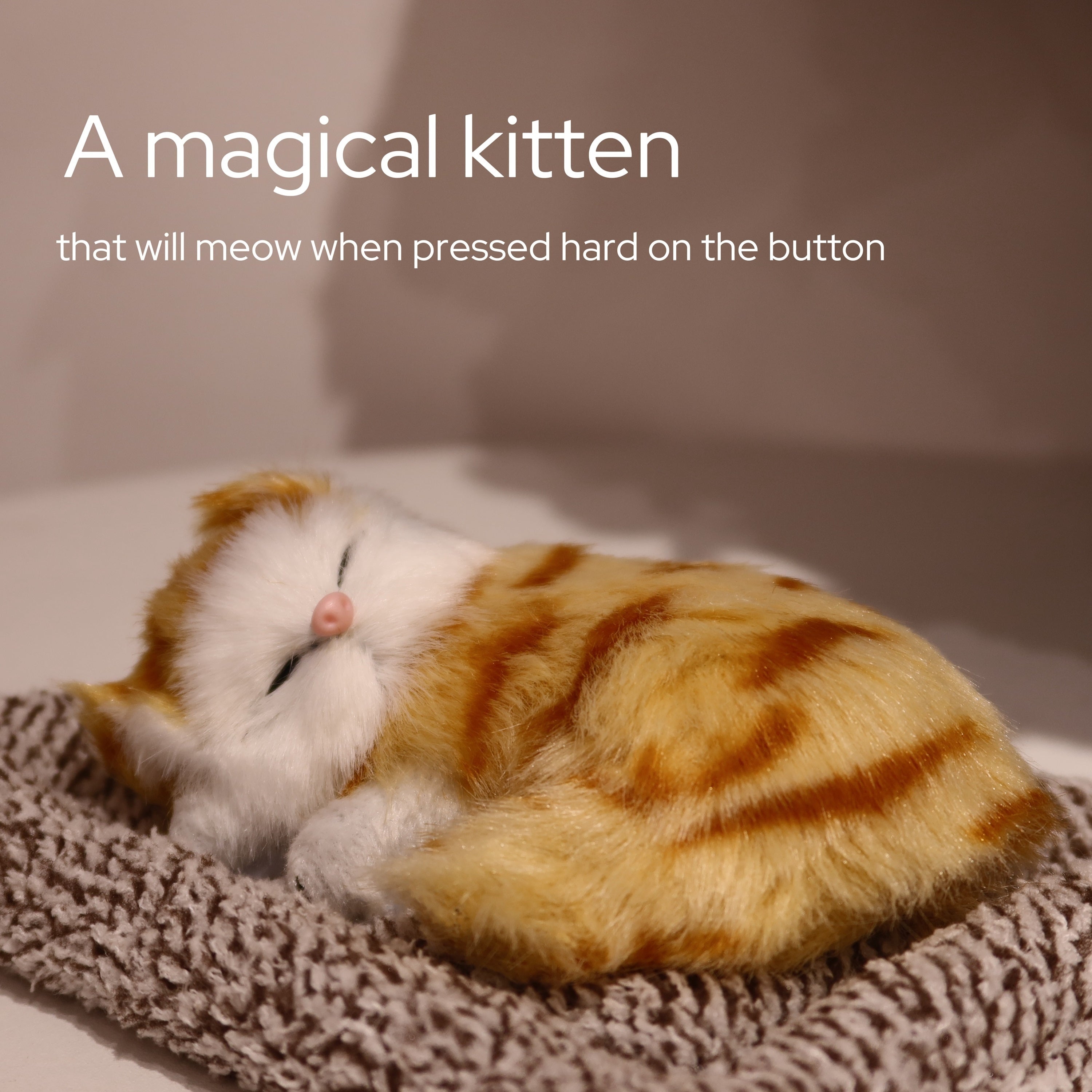 Interactieve Kat Knuffel | Meow geluid, touch-geactiveerd, decoratie & cadeau