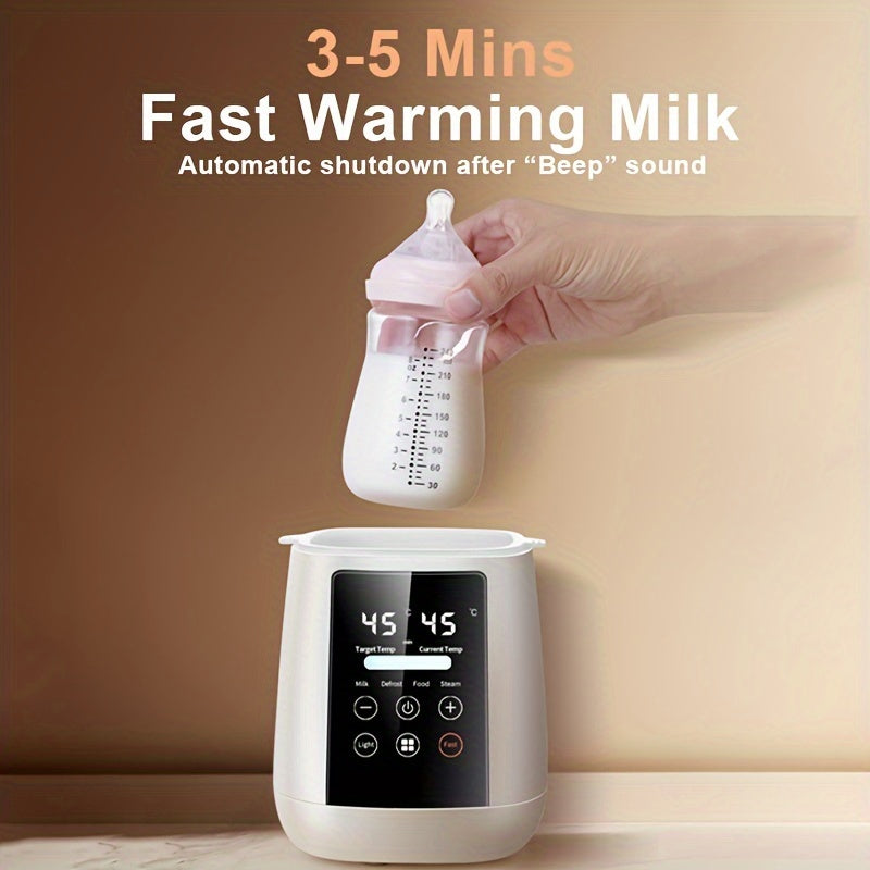 Babyfles Melkverwarmer en Sterilisator | 6-in-1 met Digitale LCD Slimme Temperatuurregeling en Automatische Uitschakeling voor Moedermelk