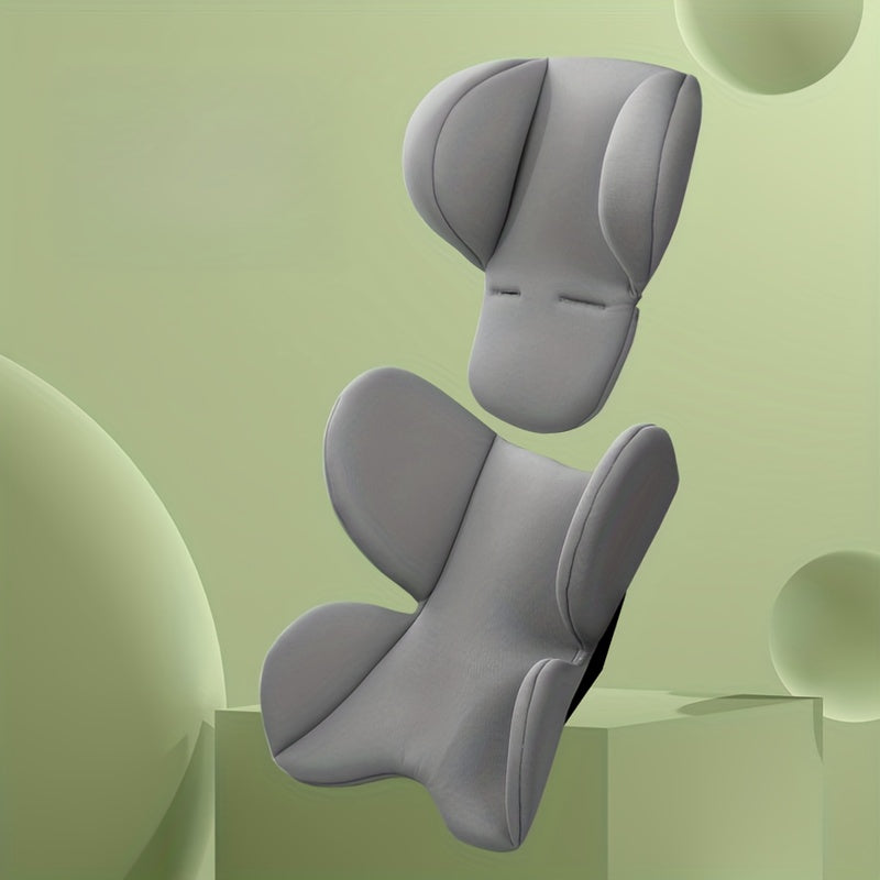 Kinderwagen Zitkussen | Verstevigd Nek- en Taille Ondersteuningskussen met Verwijderbare Twee Segmenten voor Draagmand Kinderwagen