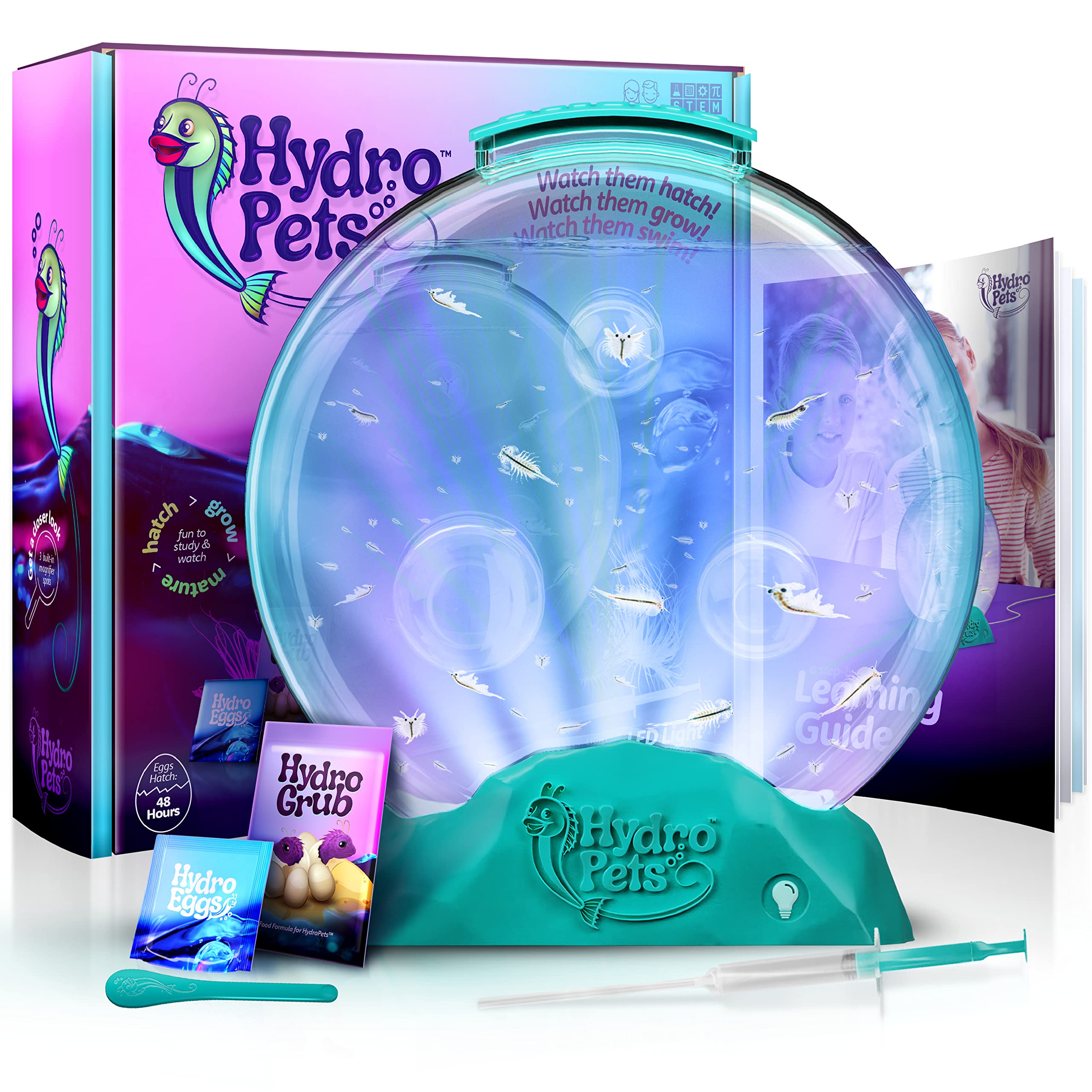 HydroPets Zeehuisdierenset met Lichttank – STEM Water Speelgoed voor Kinderen 6–12 Jaar