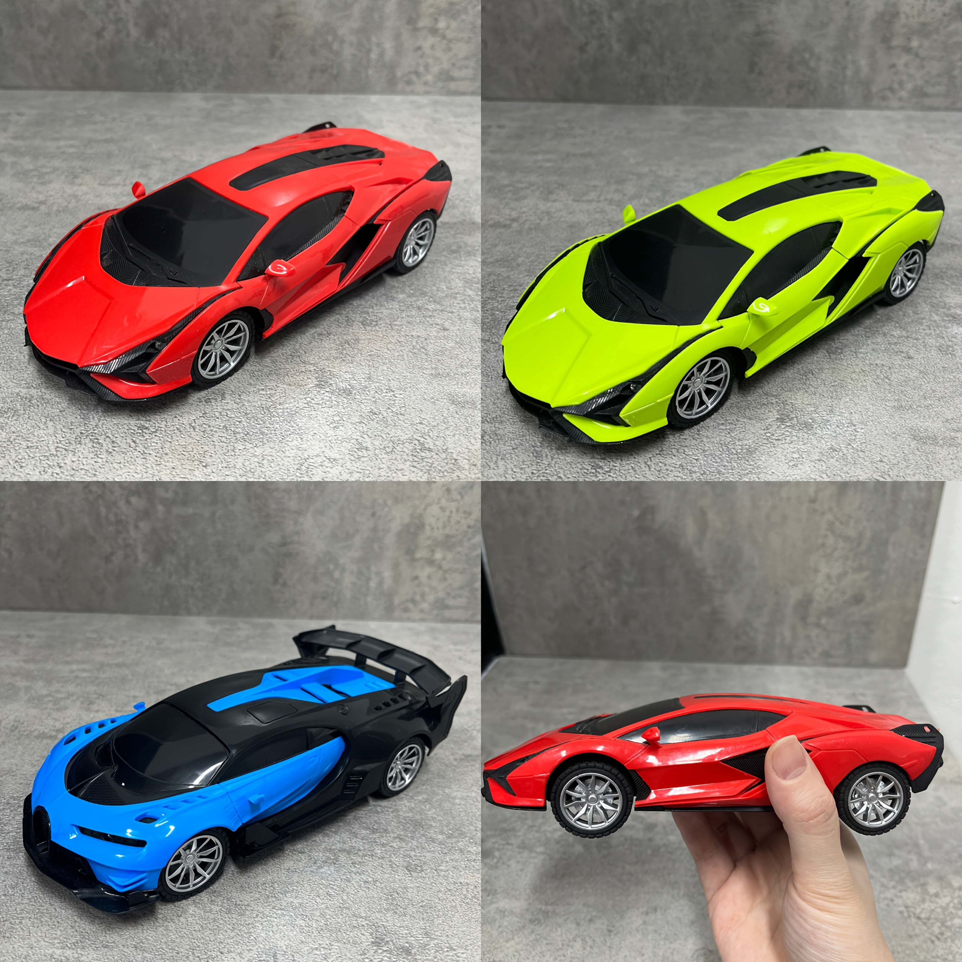 Mini RC auto zwart/blauw | Afstandsbediening speelgoedauto voor kinderen, feestcadeau