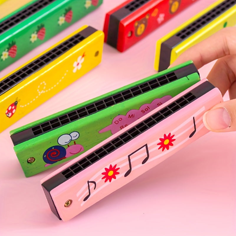 1x Mondharmonica Speelgoed | 16-Gaats Muziekinstrument voor Kinderen & Beginners (Willekeurige Kleur)