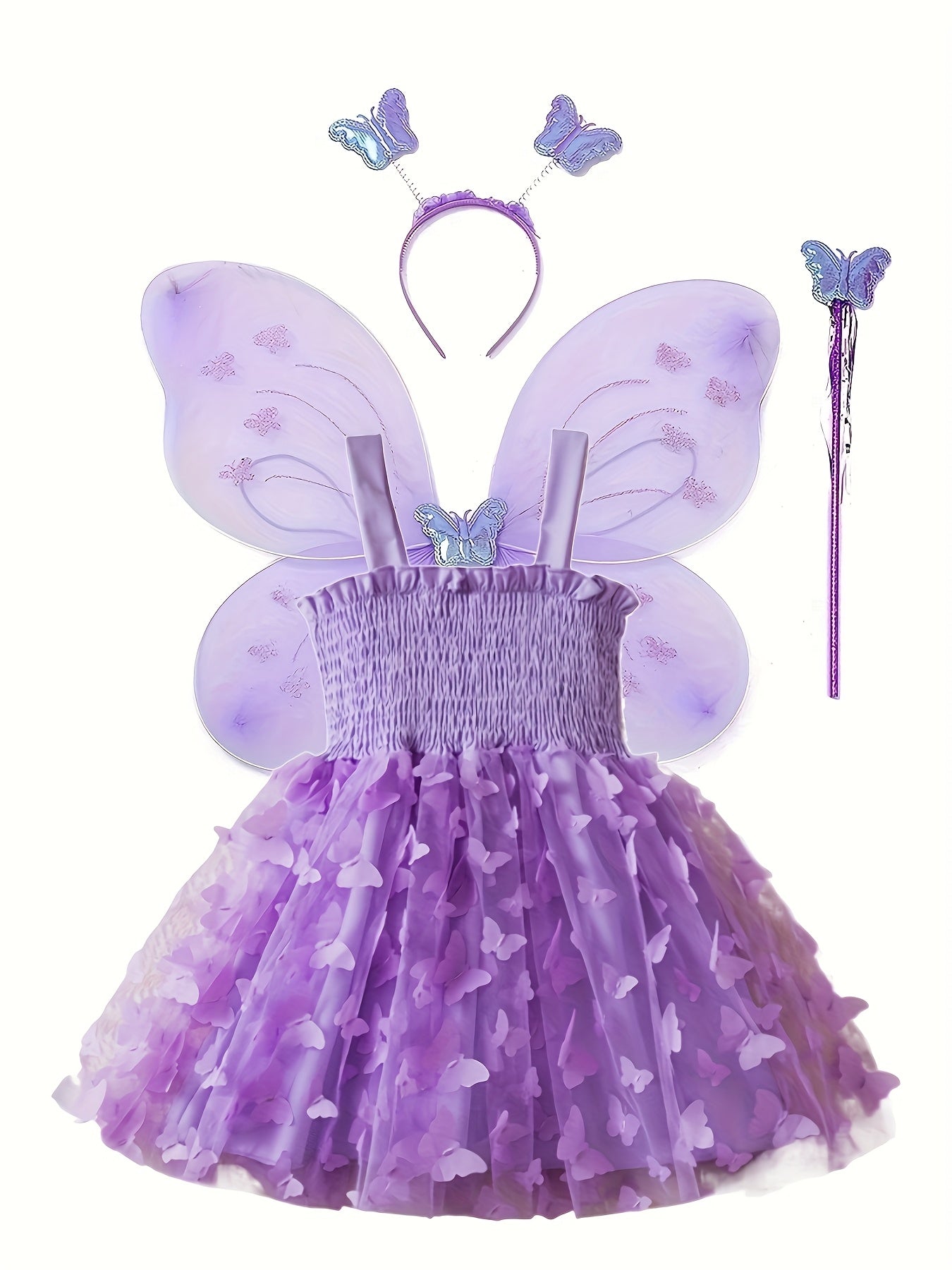 Magische prinsessenjurk set 4-delig | Word een sprookjesfee