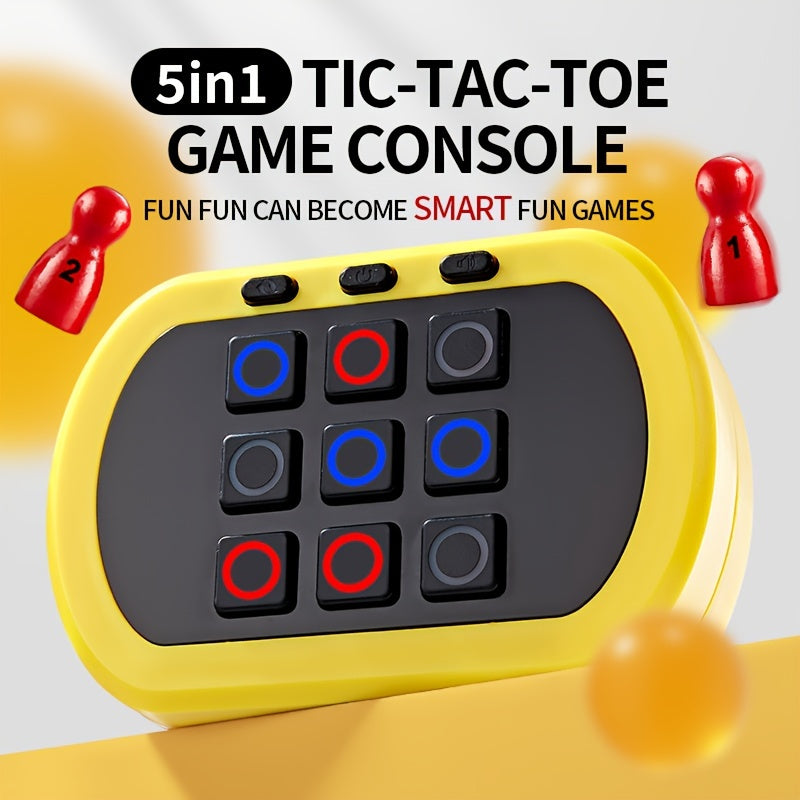 5-in-1 Tic-Tac-Toe Spelconsole | Educatief Plezier voor Kinderen, Perfect Cadeau