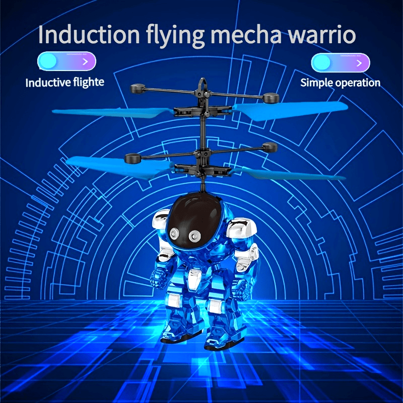 Inductie Mecha Vliegende Helikopter | LED Sensor Drone voor Kinderen
