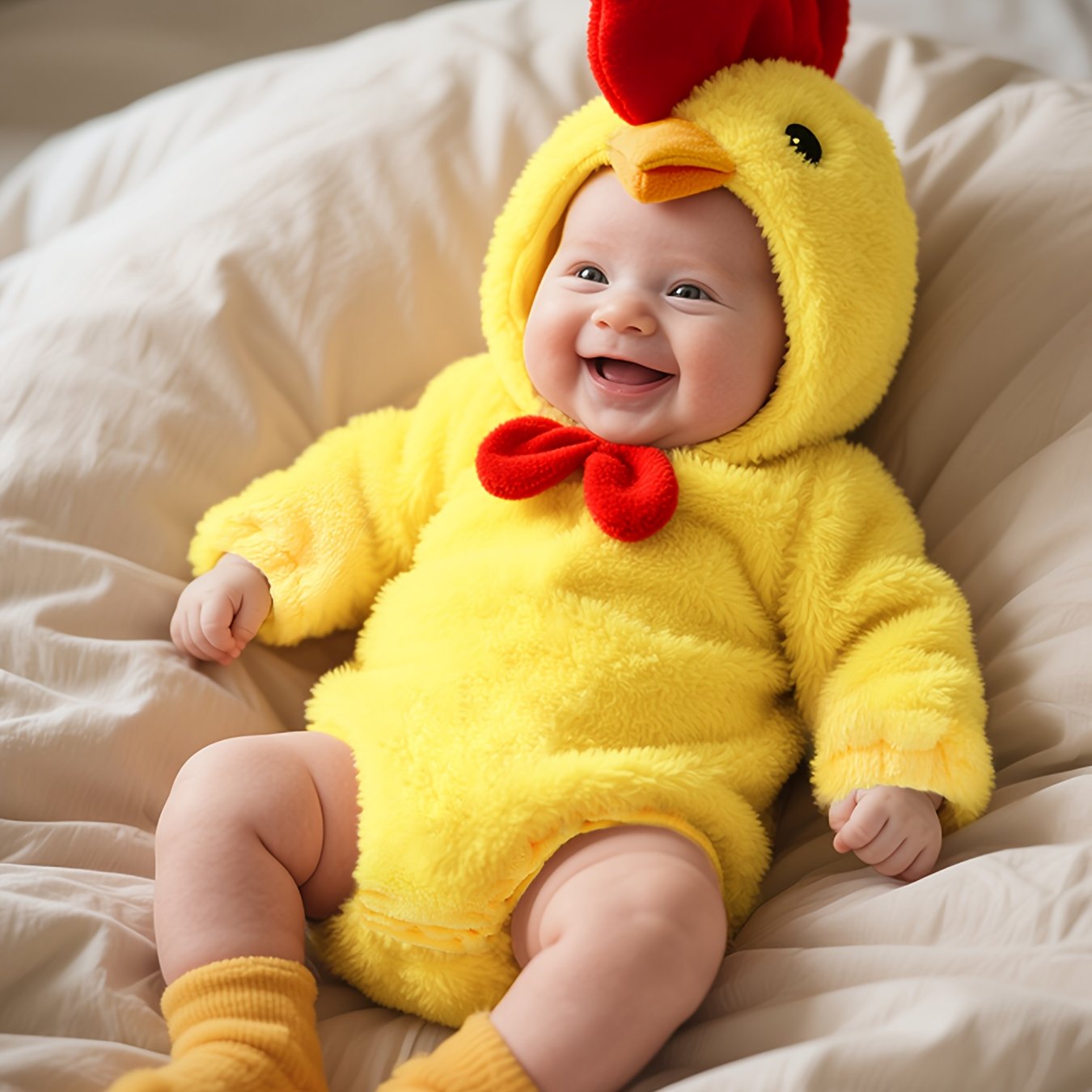 Warm Fleece Boxpakje voor Baby en Peuter van 0-3 Jaar - Schattige Kuiken Onesie voor Jongens en Meisjes - Zacht en Comfortabel Kraamcadeau voor de Winter