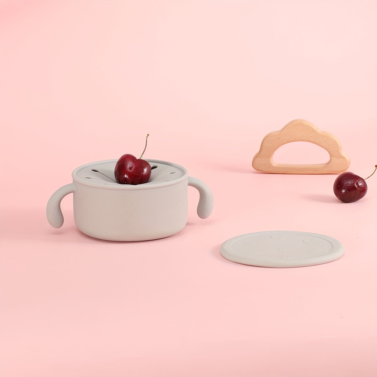 Siliconen Baby Snack Kom | Voedselopslag Kom met Stofbestendige Deksel voor Baby's en Peuters