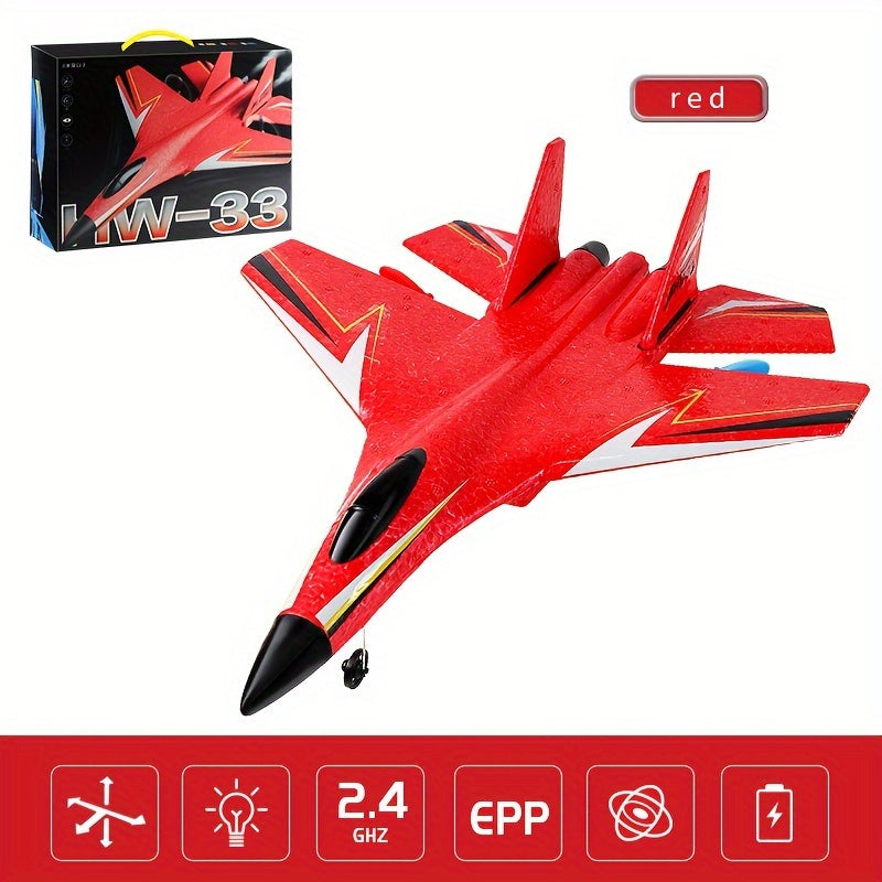 Slimme Gyroscoop Telecommandeerbaar Vliegtuig | RC Speelgoed Jachtvliegtuig met Kleurrijke Lichten, Drone Speelgoed voor Kinderen en Volwassenen