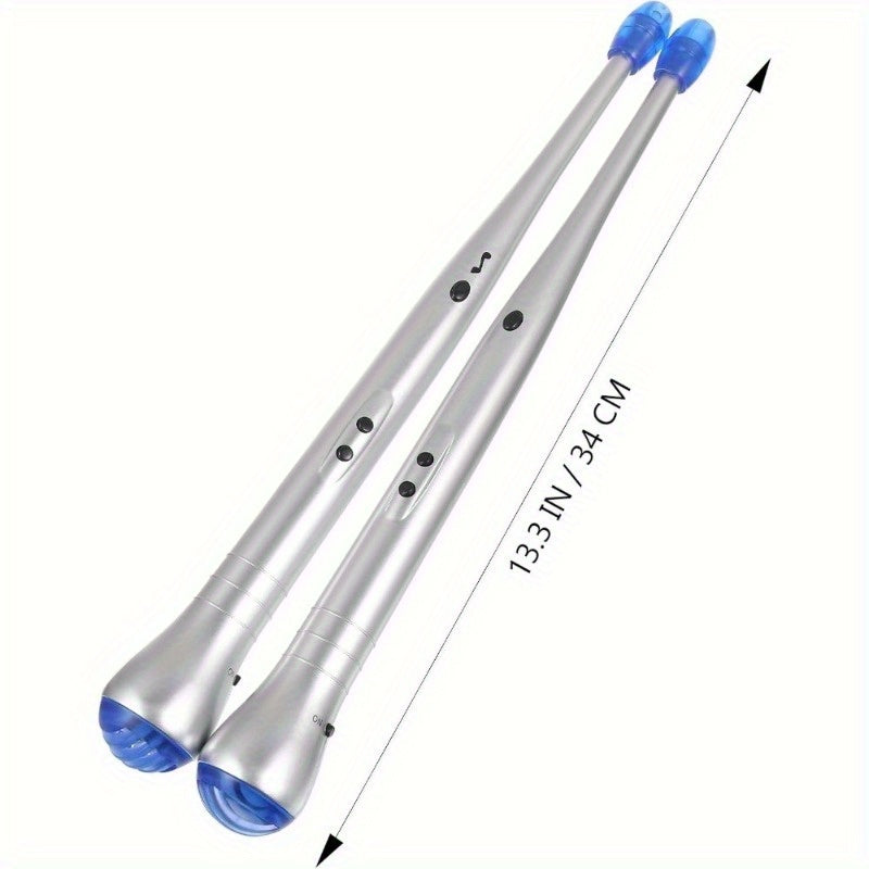 Ritme Drumstokken Speelgoedset voor Kinderen - Zilveren Air Percussie Stokken voor Jongens en Meisjes - Leuk Cadeau voor Feestjes, Halloween en Kerstmis (Maakt GEEN Geluid)