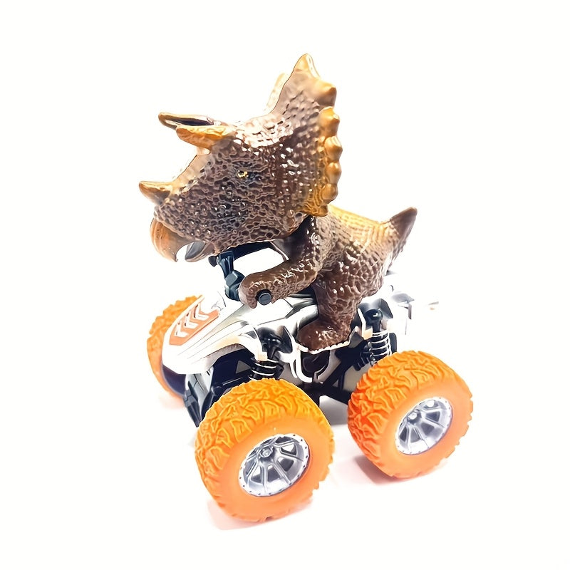 Dinosaurus Inertia Speelgoedauto | 360° Draaibare Stuntauto zonder Batterij – Stoer Cadeau voor Jongens